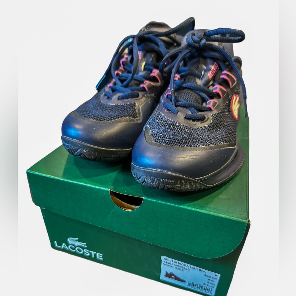 Lacoste Womans AG-LT Ultra Navy/Pink Women's Shoes Size 8